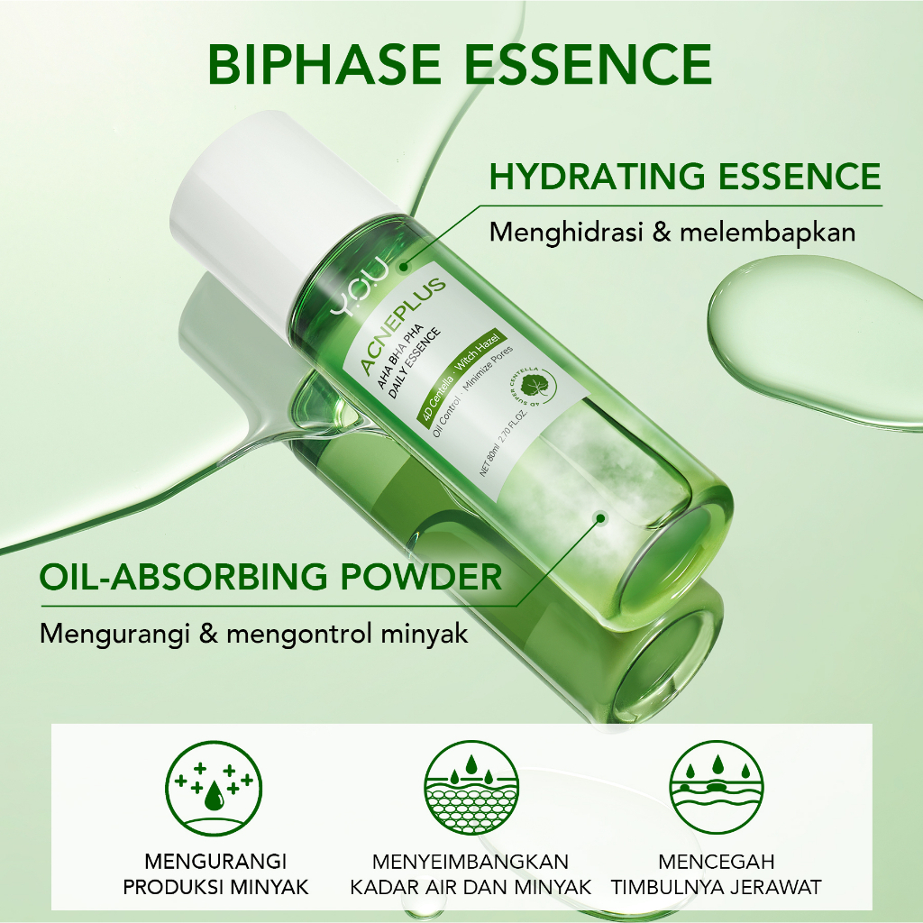 YOU AcnePlus AHA BHA PHA Daily Essence | Acne Treatment | Exfoliating Toner