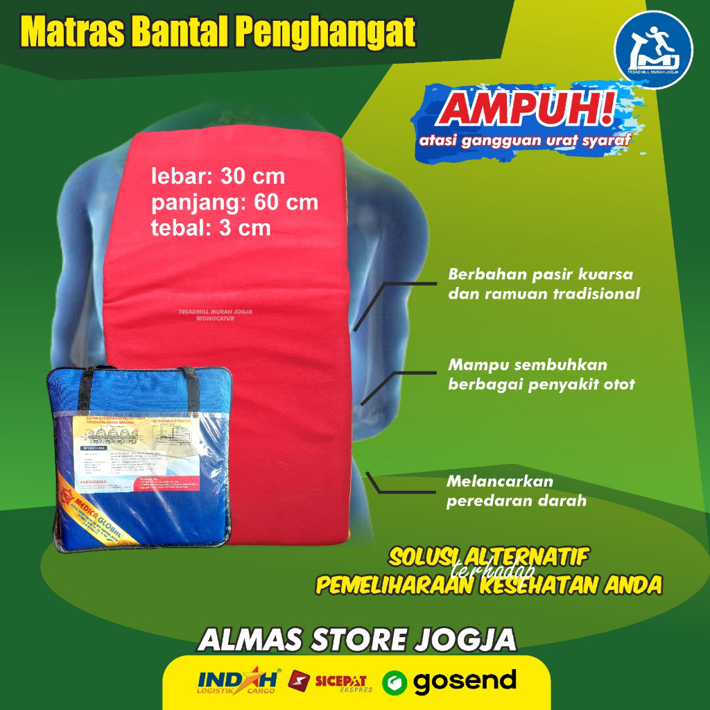 Kasur Hangat Terapi Punggung Matras Panas Kesehatan Alat Terapi Pinggang Sabuk Listrik Pemanas Magne