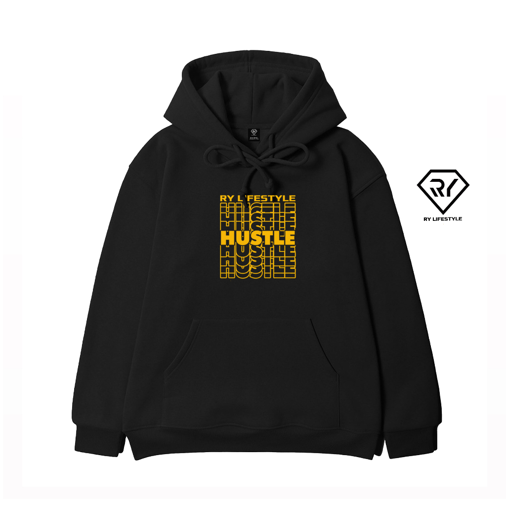 Ry Lifestyle - Hoodie Shirt Ry Hustle Gold Simpel Hoodie Shirt Hustle