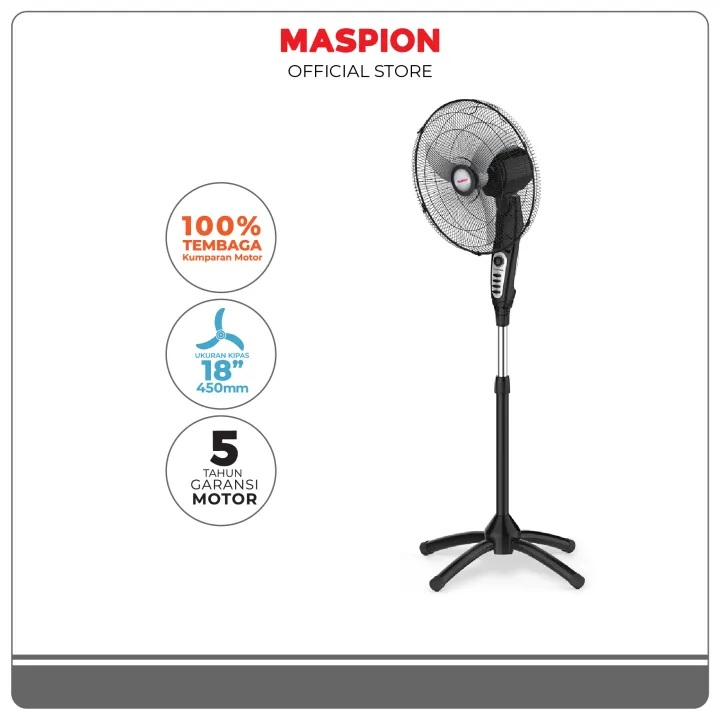 KIPAS ANGIN MASPION F 1801 ST / STAND FAN MASPION 18&quot; ORI