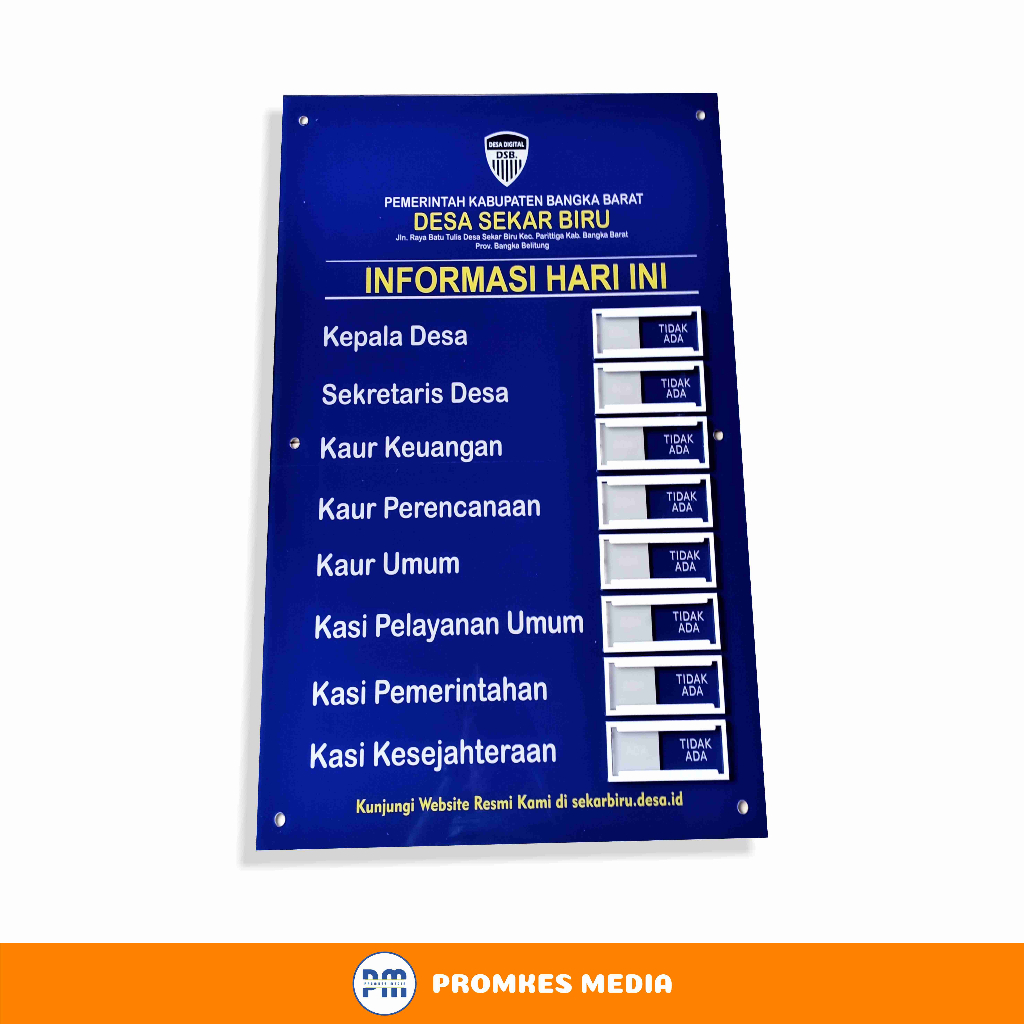 

Akrilik, Akrilik Informasi Dokter, Papan Akrilik Informasi Petugas, Daftar Petugas, Informasi Karyawan