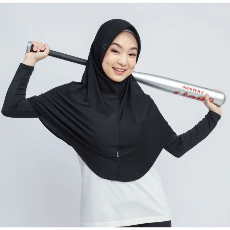 Bergo Hamidah / Bergo Jersey menutup dada / Hijab jersey ( FREE POUCH)