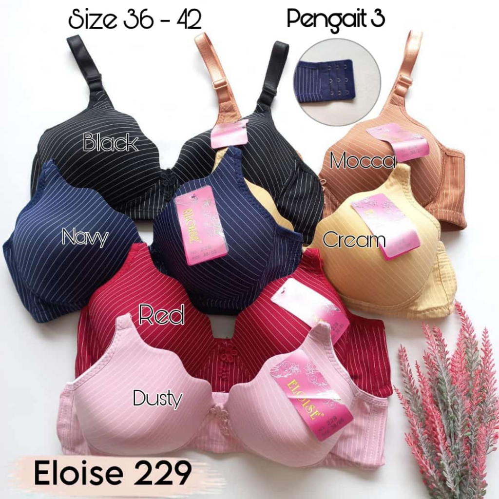 BRA BH BUSA GARIS ELOISE 229 TANPA KAWAT