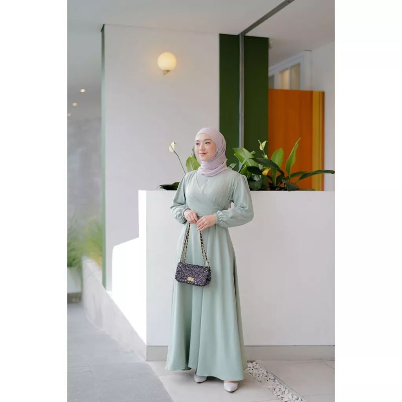 GAMIS LIVIA/GAMIS REMAJA PREMPUAN/GAMIS PESTA KONDANGAN REMAJA PREMPUAN /MATT  CRINKEL AIR FLOW