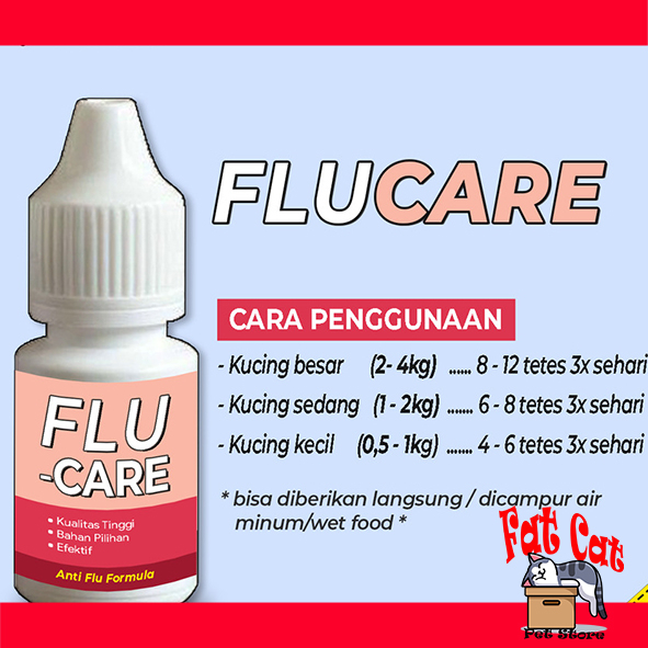 FluCare obat flu kucing pilek cair tetes