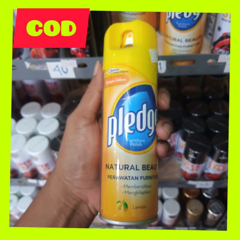 PLEDGE LEMON 160 gram AEROSOL PEMBERSIH FURNITURE MOTOR PENGKILAP MOTOR