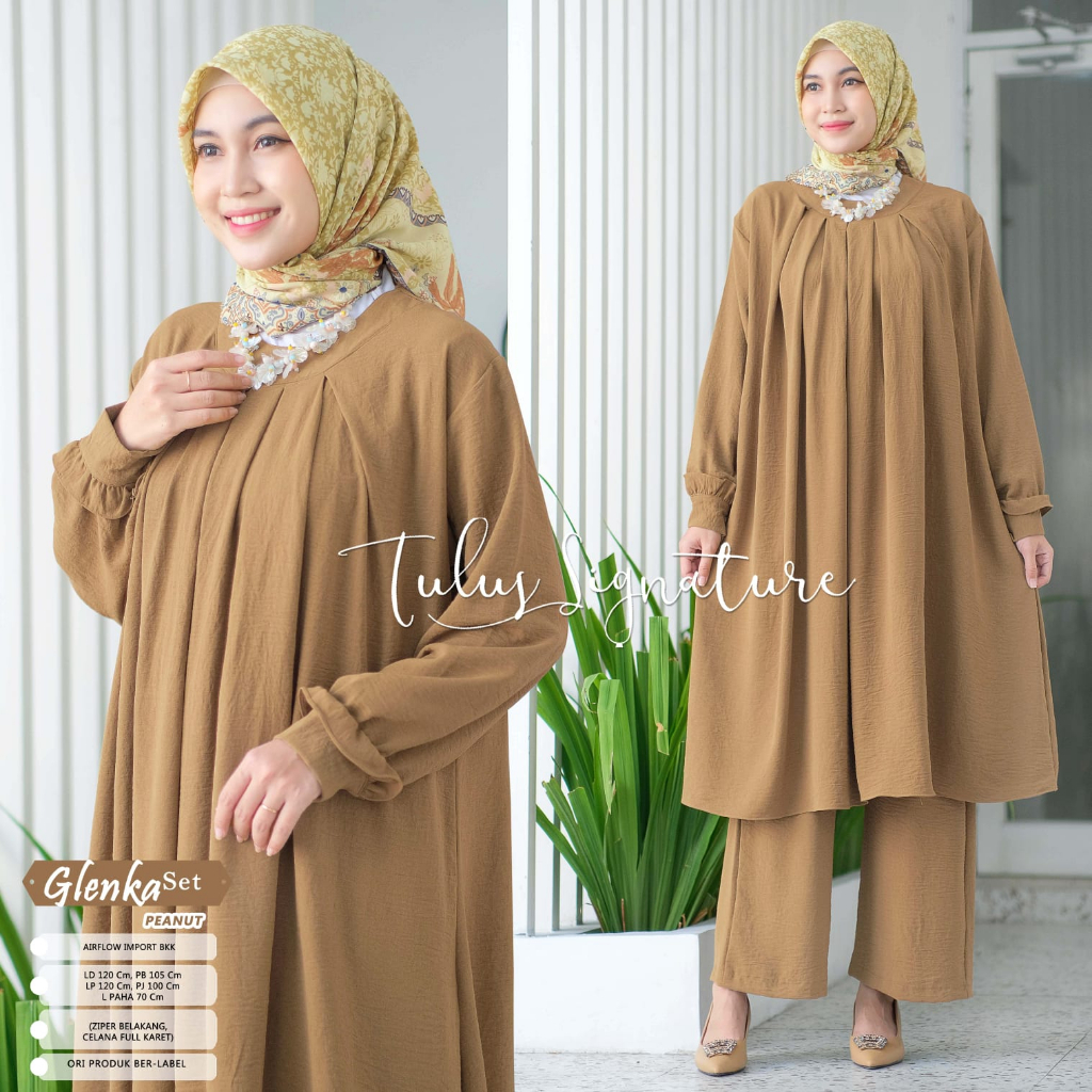 zara/glenka one set setelan set original produk by tulus signature