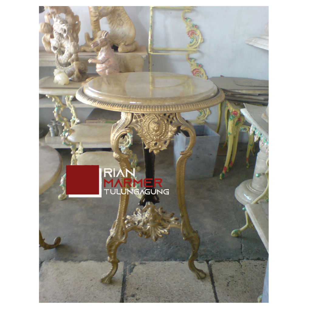 Meja MOnalisa Onix Cat Besi Warna Emas +0ngkir area jawa