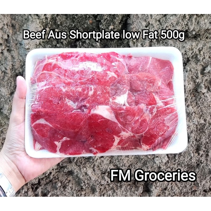 

Beef Aus Shortplate low Fat 500gram halal | Aus beef slice Yoshinoya Low Fat