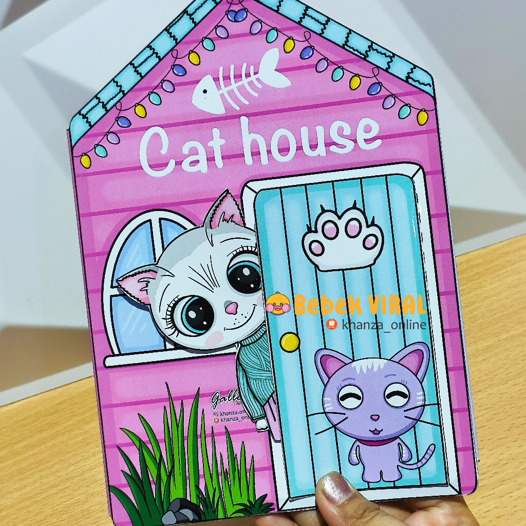 Mainan Bongkar Pasang | CAT HOUSE PAPER DOLL | mainan edukasi rumah kucing