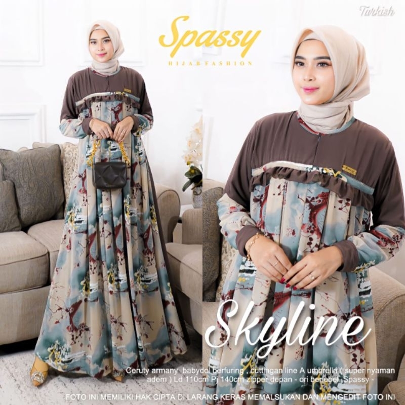 SKYLINE dress gamis original by SPASSY