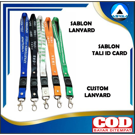 Sablon id Tali id card 2cm Cetak Tali id Card