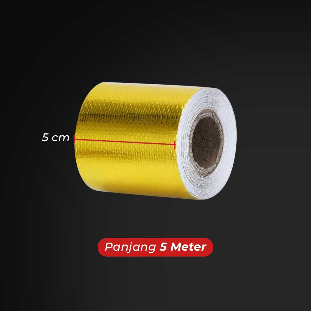 Exhaust Wrap Lakban Peredam Panas Knalpot 5 CM x 5 M - MD-1901