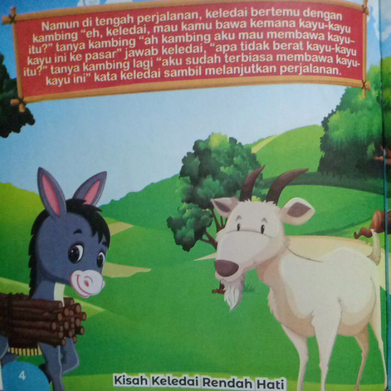 Buku Cerita Anak Seri Fabel Dongeng Kisah Keledai Rendah Hati