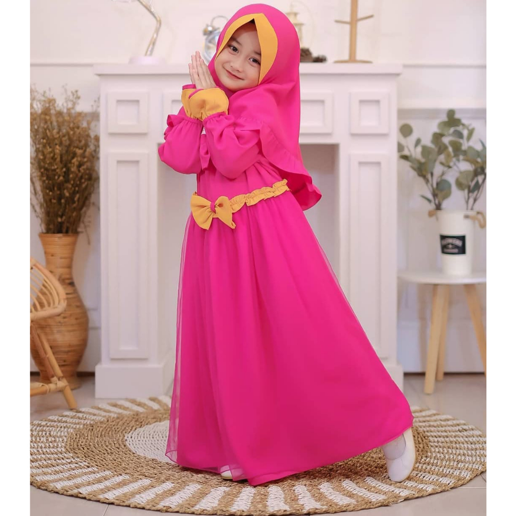Gamis Anak Perempuan Gamis Anak Warna Putih Anak 1-10 Tahun Gamis Putih Manasik Haji Anak Gamis Mana