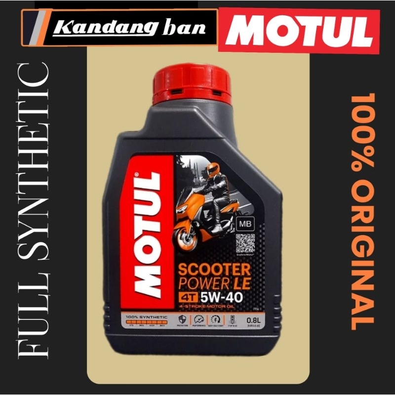 OLI MOTUL SCOOTER POWER LE 5W-40 0.8L FULL SYNTHETIC  UNTUK SEMUA MATIC,HONDA,YAMAHA,SUZUKI