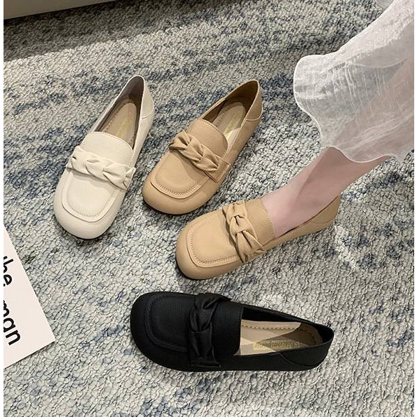 21171 Sepatu Flat Shoes Wanita Import Loafers Kekinian