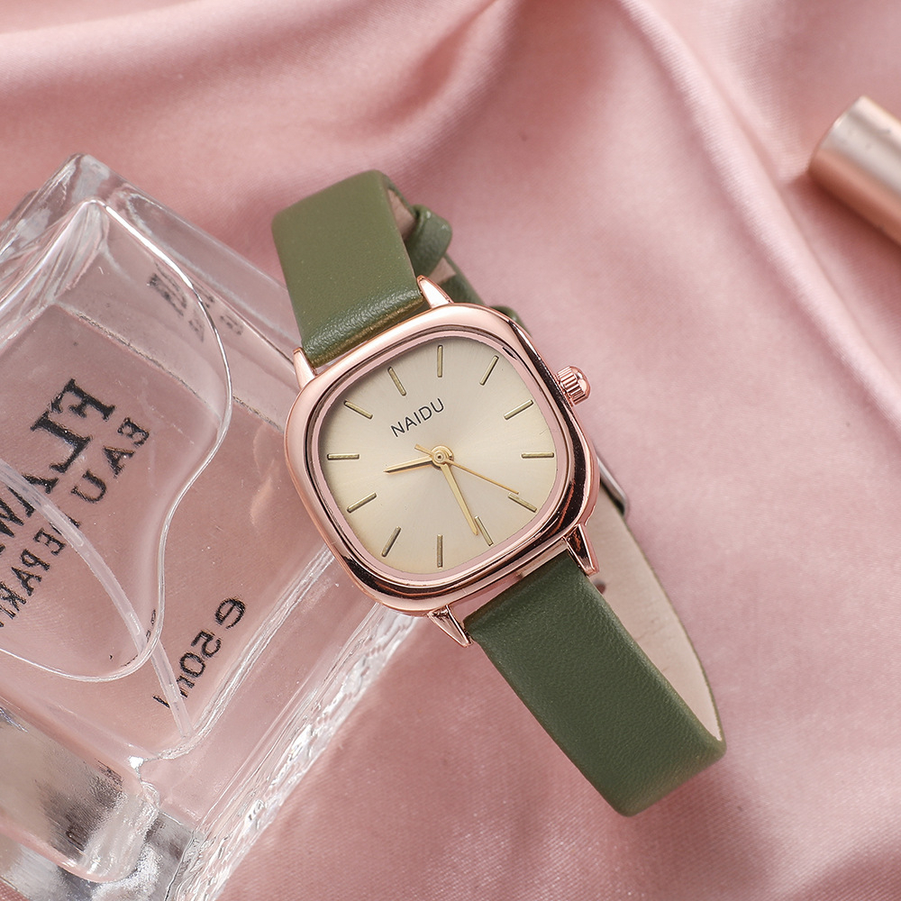 Watchyou Jam tangan wanita  A0198 ins wind Korean style casual sugar cube watch