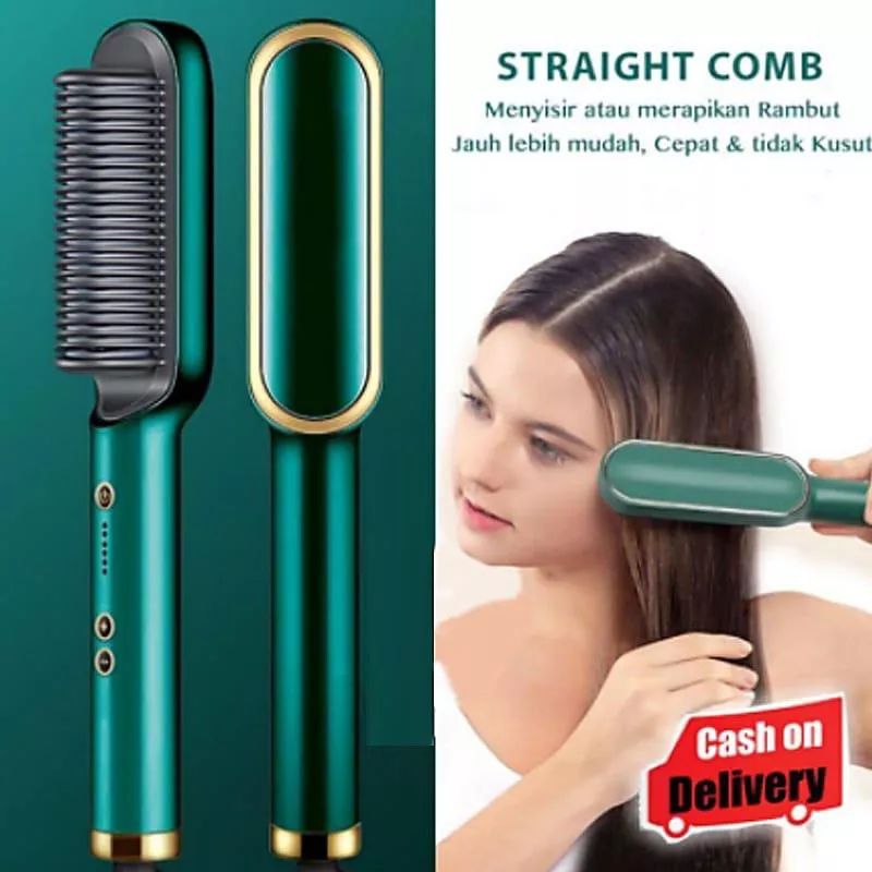 Catok Pelurus Rambut Model Sisir / Catok Rambut Sisir 2in1 / Catok Sisir Rambut / Fast Hair Straight