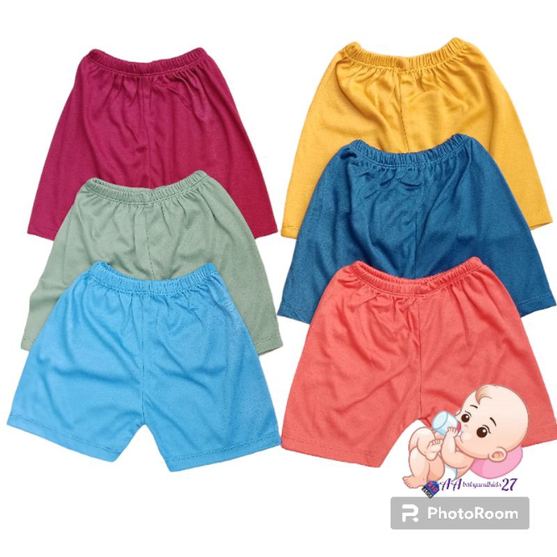 6PC Celana Bayi Model Segi Polos MIX WARNA Ukuran M L XL SNI Murah Berkualitas