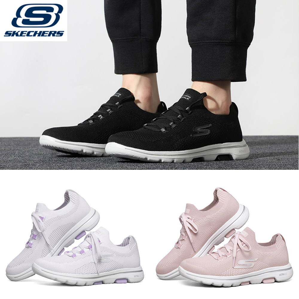 SKECHERS sepatu sneakers wanita tanpa shoes wanita slip sepatu kasual lari