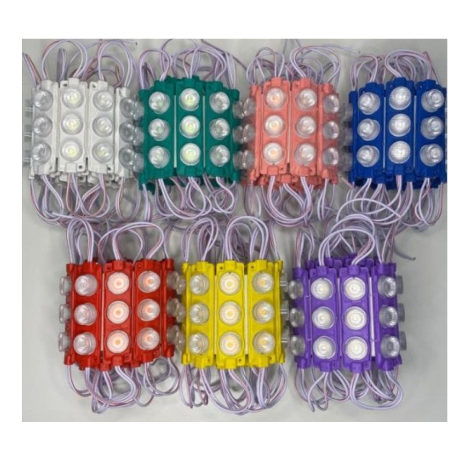 LAMPU LED 3 MATA - LAMPU LED MODUL 3 MATA - LAMPU 12 STRIP BAK MOTOR TRUCK WARNA WARNI