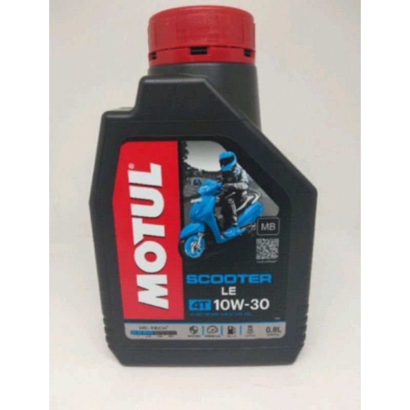 oli mesin Motul scooter LE 10w/30 (biru) oli matic Motul 0.8 liter original murah