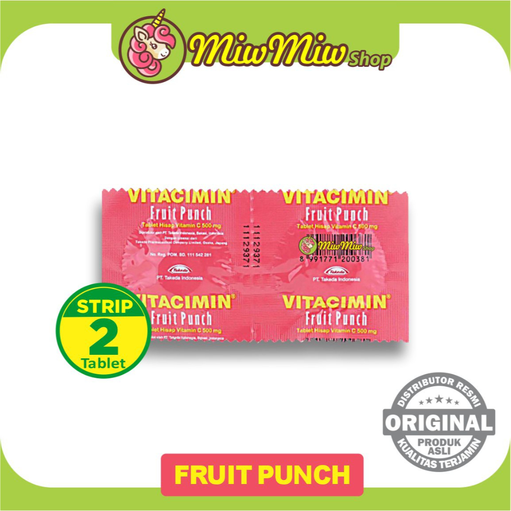 Vitacimin Vitamin C Per Strip (2 Tablet Hisap)