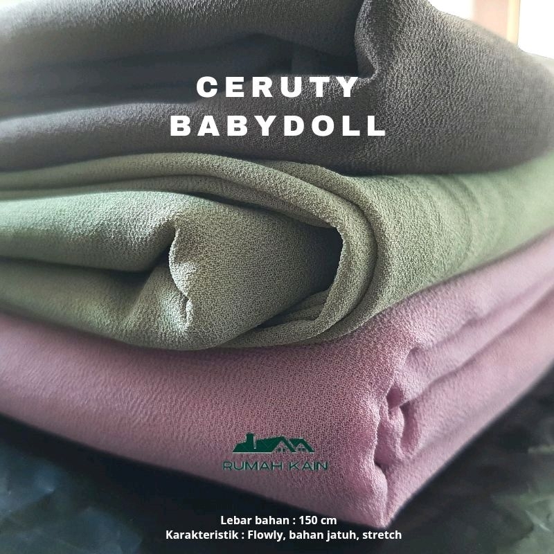 MURAH BANGET !!! Ceruty Babydoll/Ceruty Polos/Kain Ceruty