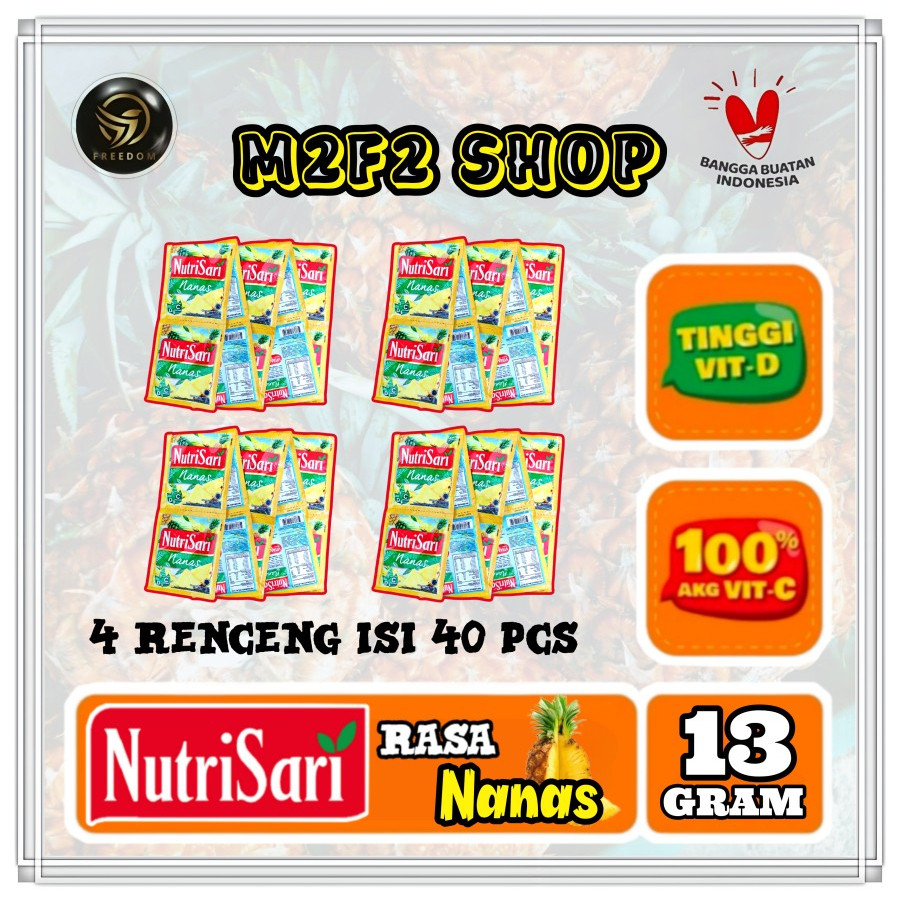 

NutriSari Minuman Serbuk Rasa Nanas Sachet - 13 gr (Kemasan 4 Renceng)