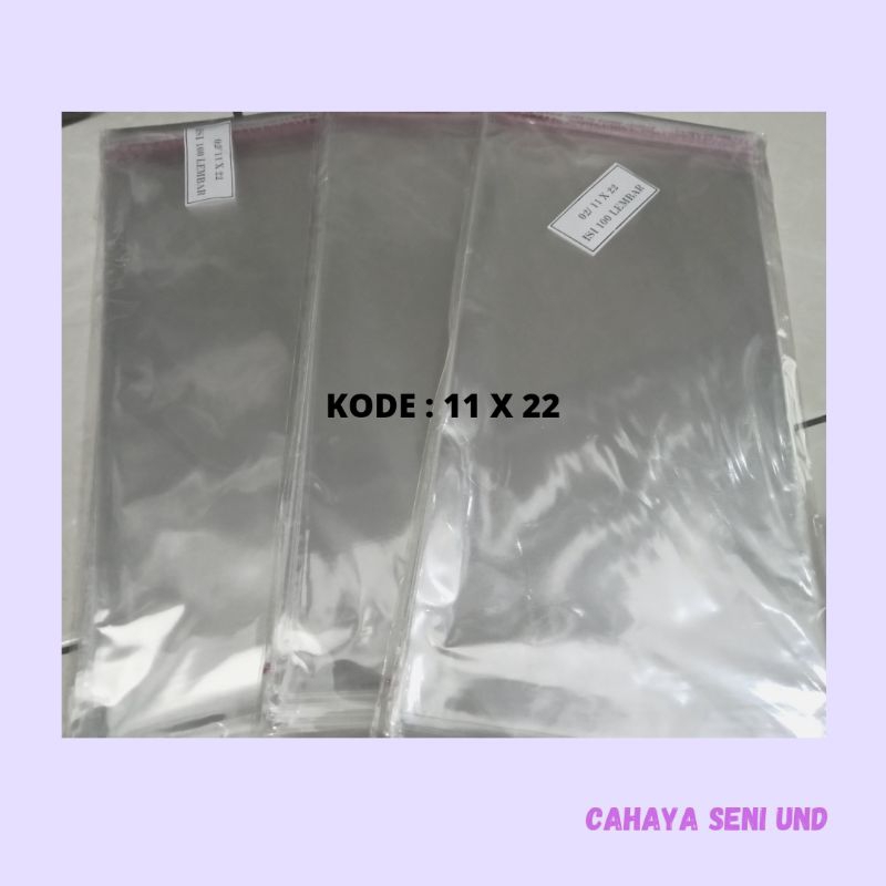 

Plastik OPP Ukuran 11 x 22