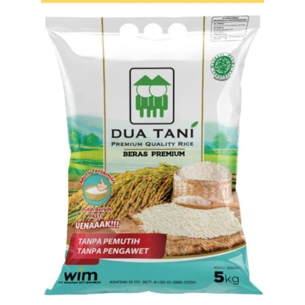 

Beras Premium Super Platinum Dua Tani HALAL-Pasti Pulen 5 kilo