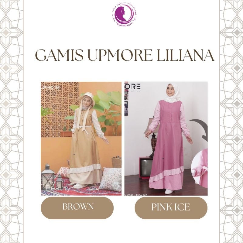 MUTIF GAMIS UPMORE LILIANA GOLDEN BROWN FAN PINK ICE
