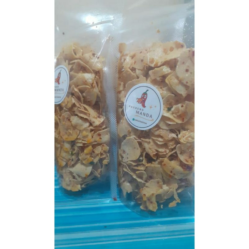 

Basreng Daun Jeruk Pedas Original Manda
