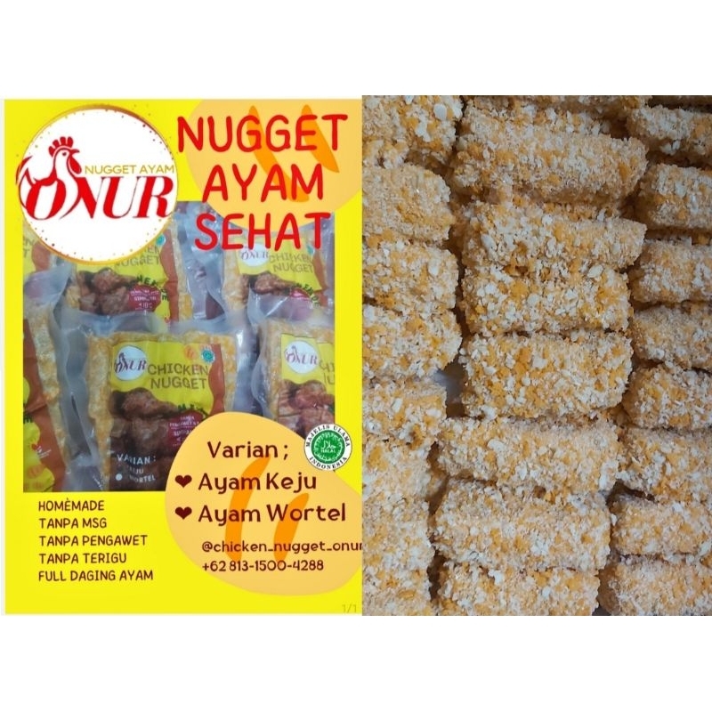 

Chicken Nugget ONUR - Nuget Ayam Homemade Tanpa MSG Varian Wortel