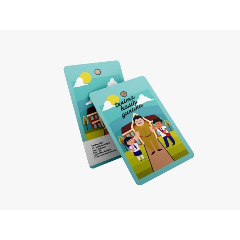 emasin 0,1gr  PVC hari guru // emas mini // big gold // masduit//mini gold