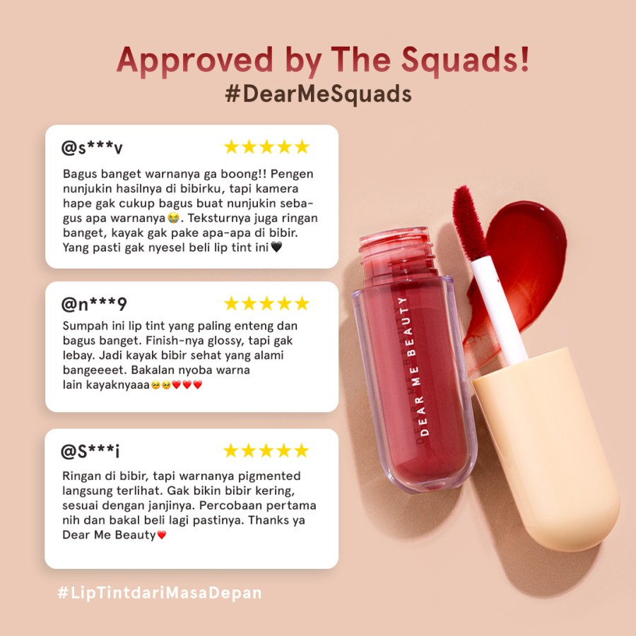 DEAR ME BEAUTY Serum Lip Tint ORIGINAL 3 ML BPOM | Dear Me Beauty Lip Tint