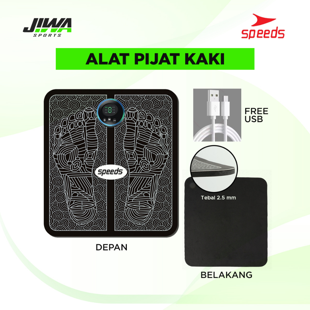 SPEEDS EMS Foot Massager Pijat Kaki Pad Mat Alat Pijat Kaki 070-26