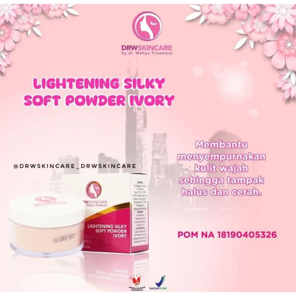Bedak Tabur Powder Drw Skincare buat kulit wajah berminyak Bedak tabur Drw