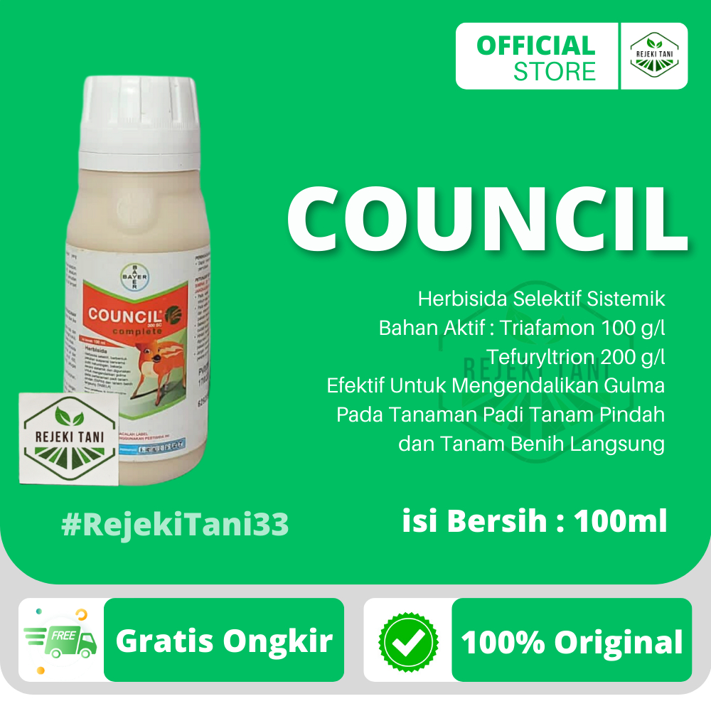 Herbisida Pintar COUNCIL Complete 100ml Berkerja Pra dan Purna Tumbuh Ampuh Dalam Mengendalikan Semu