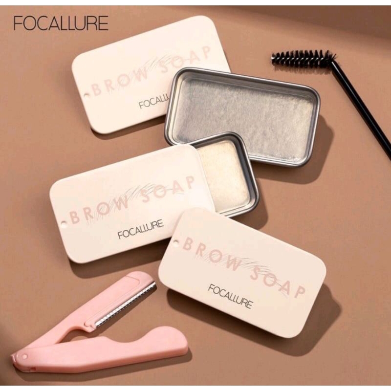 FOCALLURE Eyebrow Soap 3D waterproof brow kit FA-182 BPOM Berkualitas