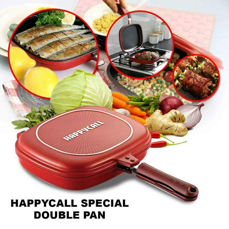 Happy Call Korean Double Side Pan-panci Double Pan Jumbo Size- 32 Cm Happy Call 32cm Jumbo-Double Pan Korea