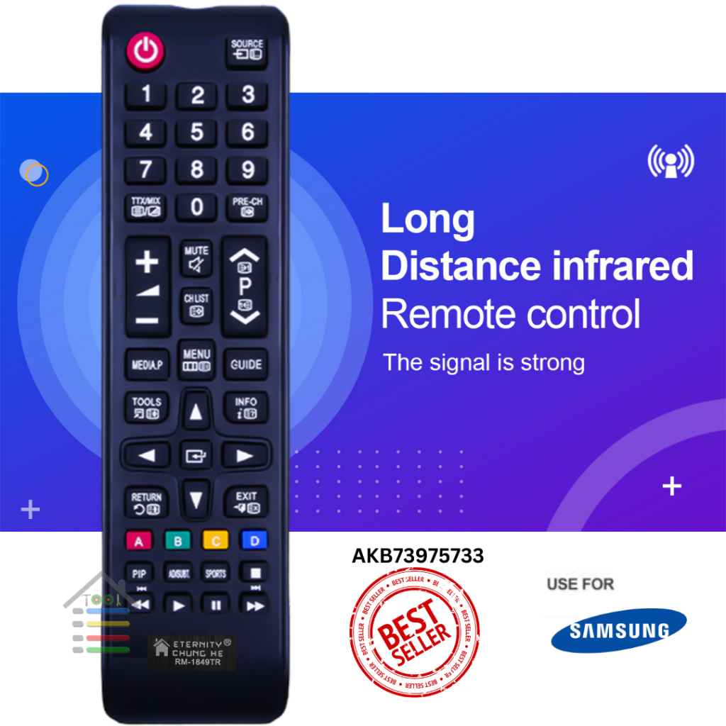 REMOTE REMOT TV SAMSUNG UNIVERSAL LCD LED DIGITAL TV RM1849TR DUS