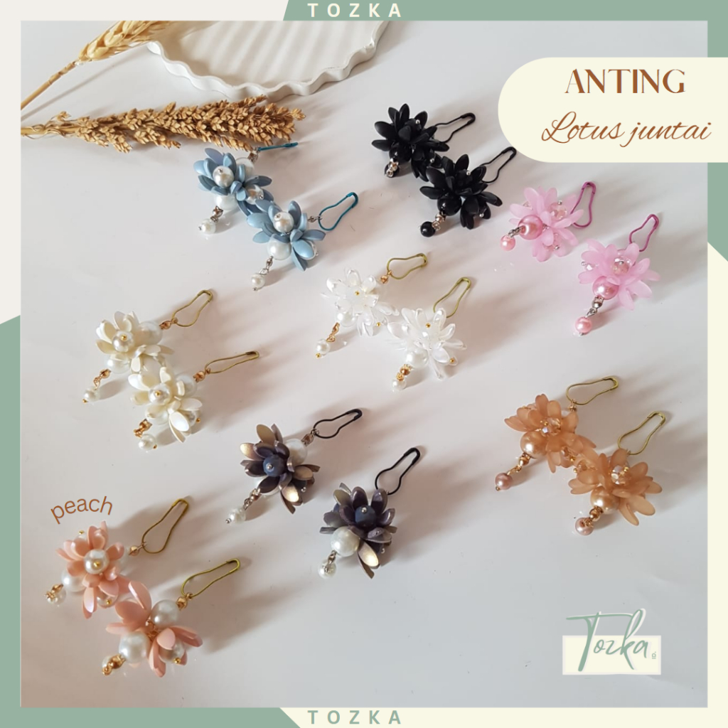 Anting hijab lotus series I Anting juntai hijab