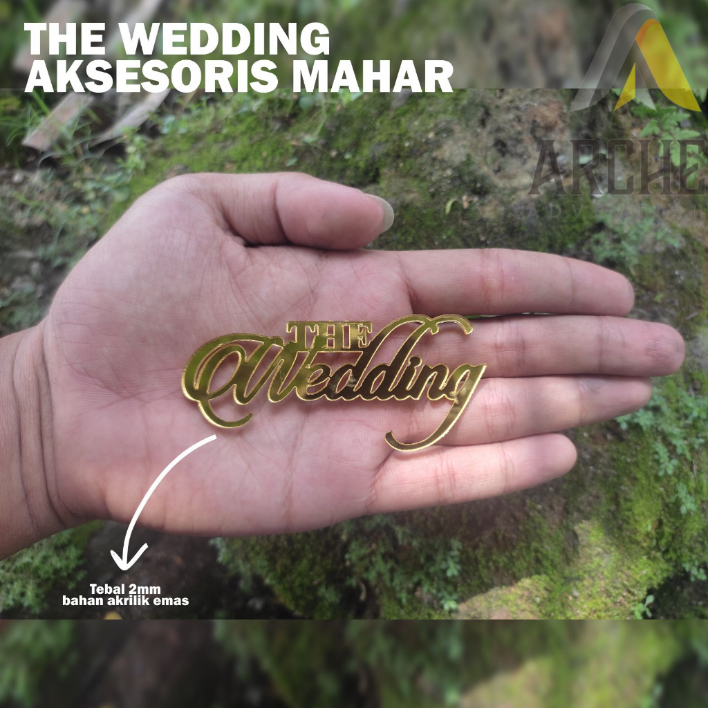 THE WEDDING AKSESORIS MAHAR | HIASAN MAHAR AKRILIK MIROR GOLD