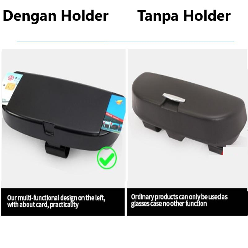 Premium Holder Sunvisor Kacamata Kartu Mobil Tempat Visor Kaca Mata Car Organizer