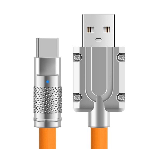 【33LV.ID】Kabel Data Charger USB Type-C Kabel Silikon 6A Durable Fast Charging KM10 No Packing