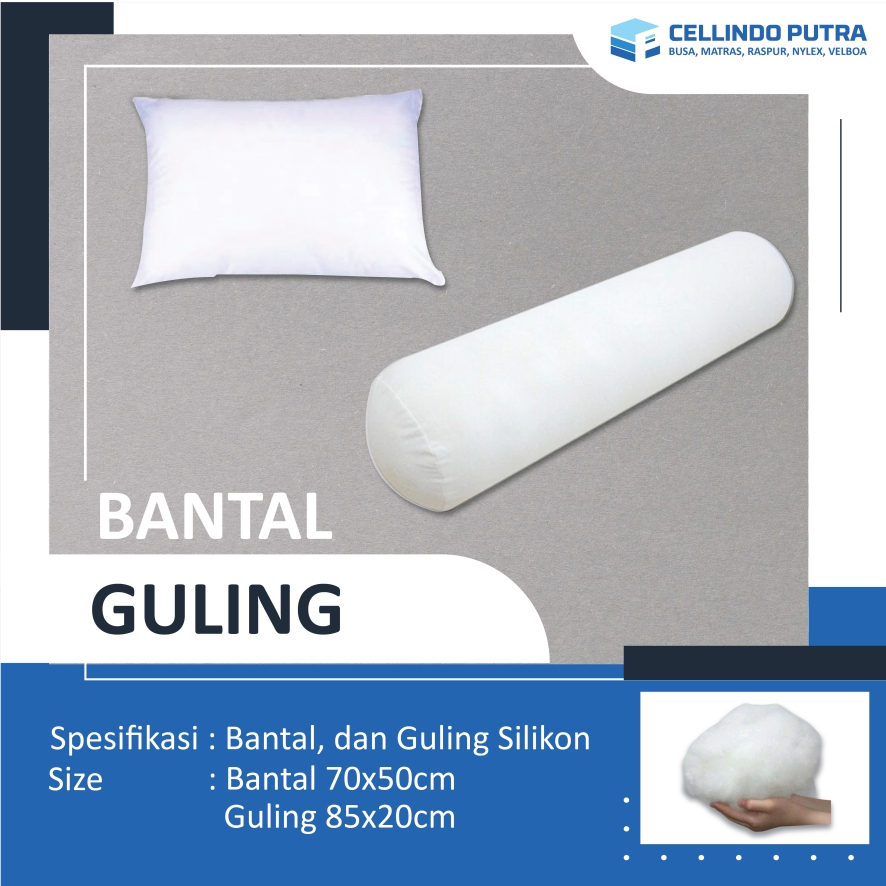 Cellindo Bantal & Guling Isian Silikon Premium Empuk Warna Putih