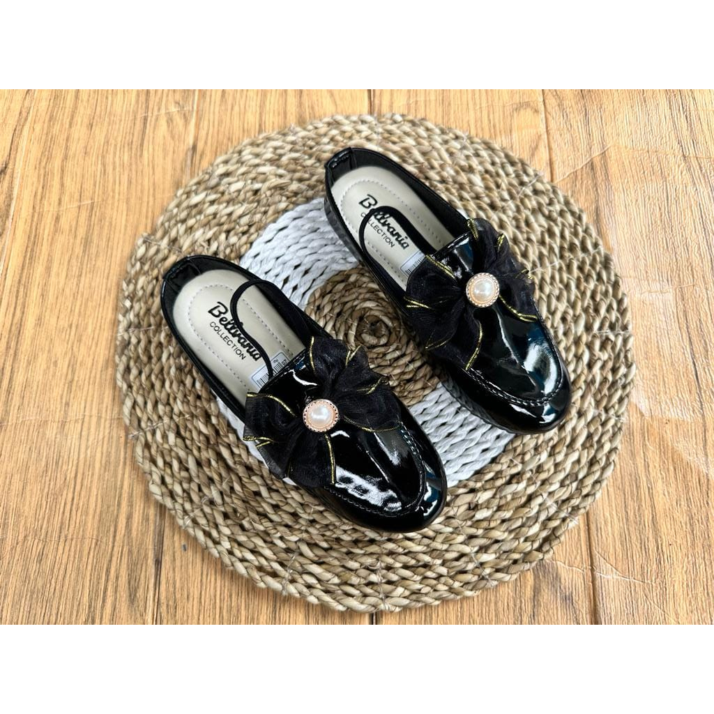 sepatusandal pesta anak perempuan balet tali belakang/flat shoes perempuan fainy