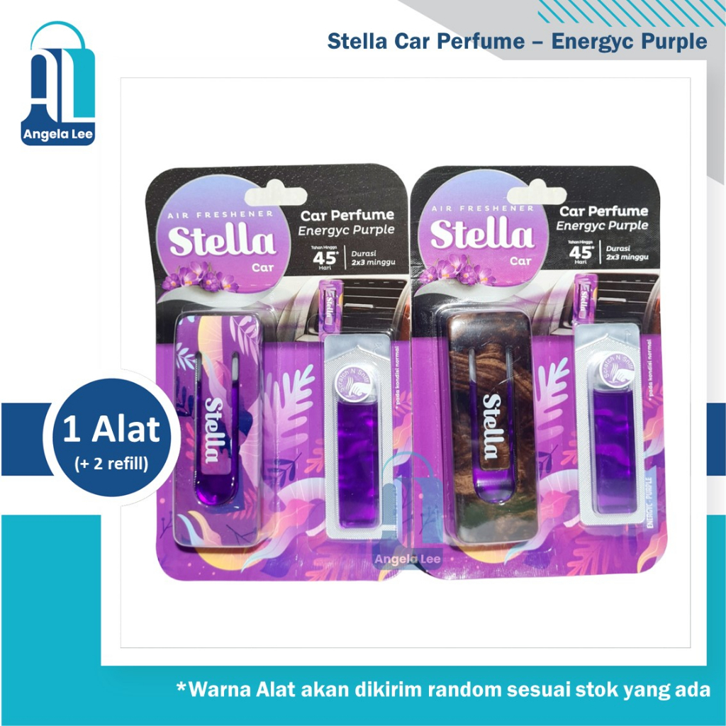 Stella Car Perfume Air Freshener Pengharum Mobil Jepit alat dan refill